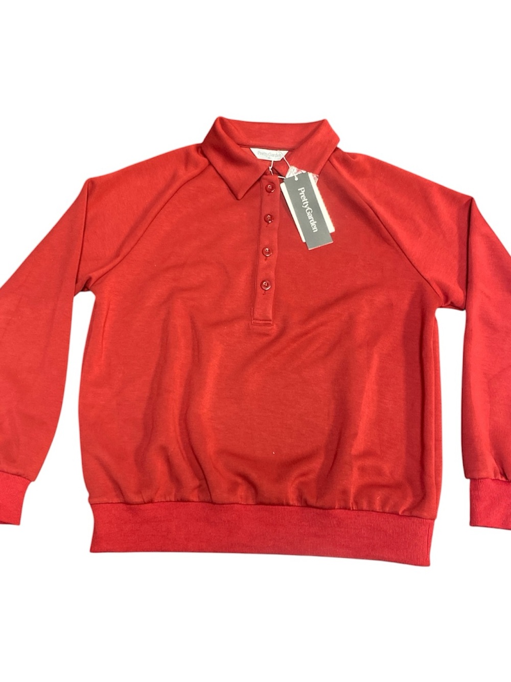 NWT Pretty Garden‎ Polo Sweatshirt M A91